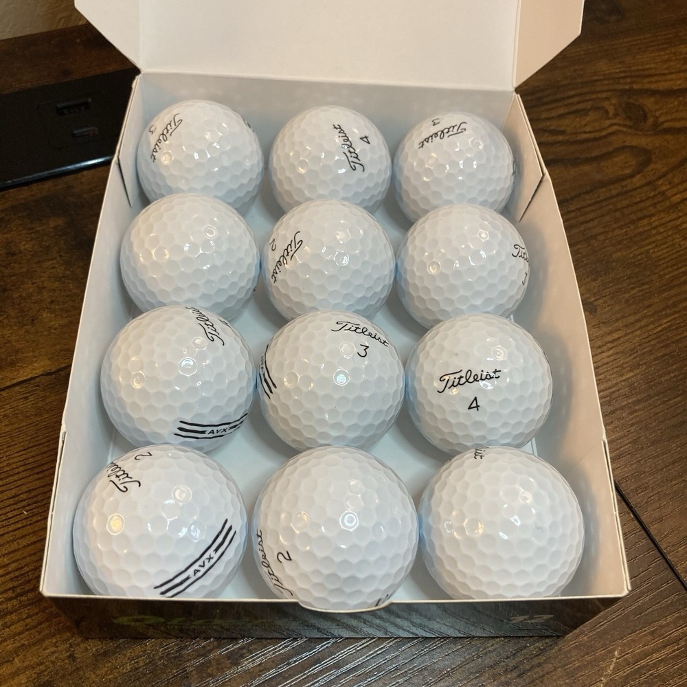 Titleist AVX 2024 Golf Balls, Pristine Quality, Used & Recycled, 12 Pack